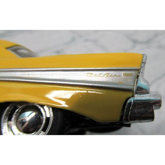1957 Chevy Bel Air Collectible 1/40 Scale Diecast Kinsmart Yellow - Picture 4 of 6